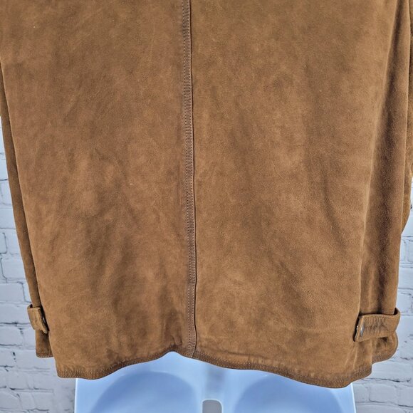 King Ranch Brown Genuine Suede Leather Western Lined Buttoned Vest Size Large L - Picture 13 of 16